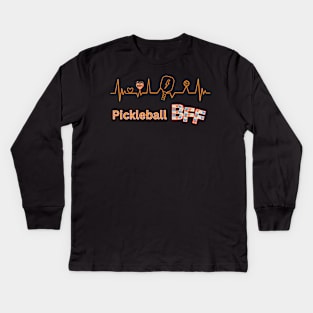 Best Friends Forever BFF pickleball Player Kids Long Sleeve T-Shirt